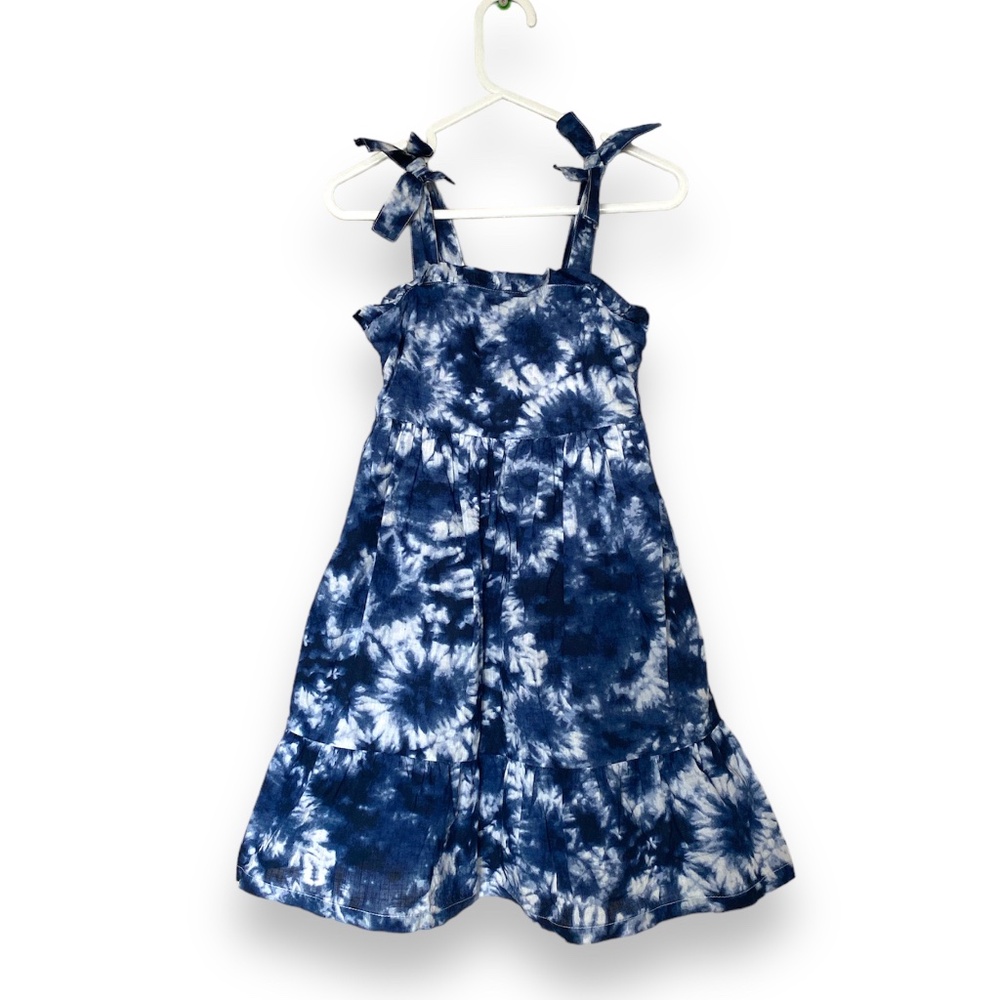 3/$19 or 4/$25 Kids Tie-Dye Print Dress 100% Cotton Dress Blue Size Small EUC